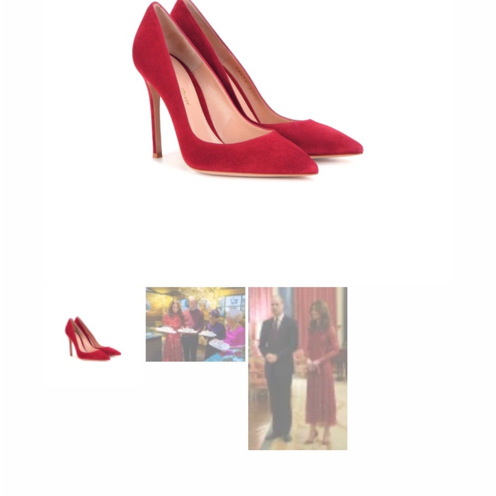 Elegant Red Women's Pumps Gianvito Rossi red Tabasco suede pump